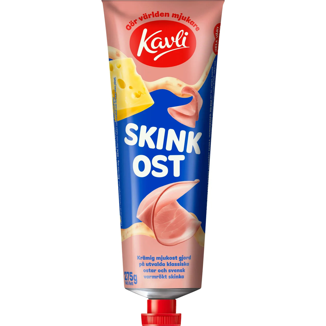 Kavli Ham Cheese Spread – Swedish Soft Cheese with Ham | 275 g (9.70 oz)