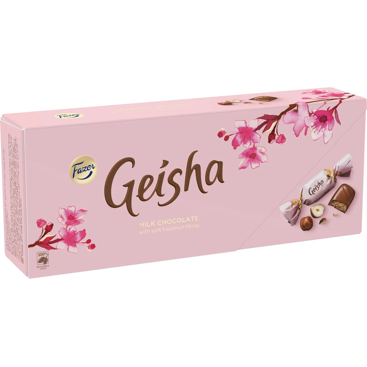Fazer Geisha Milk Chocolate Pralines – Milk Chocolate with Hazelnut Nougat Filling | 228 g (8.04 oz)