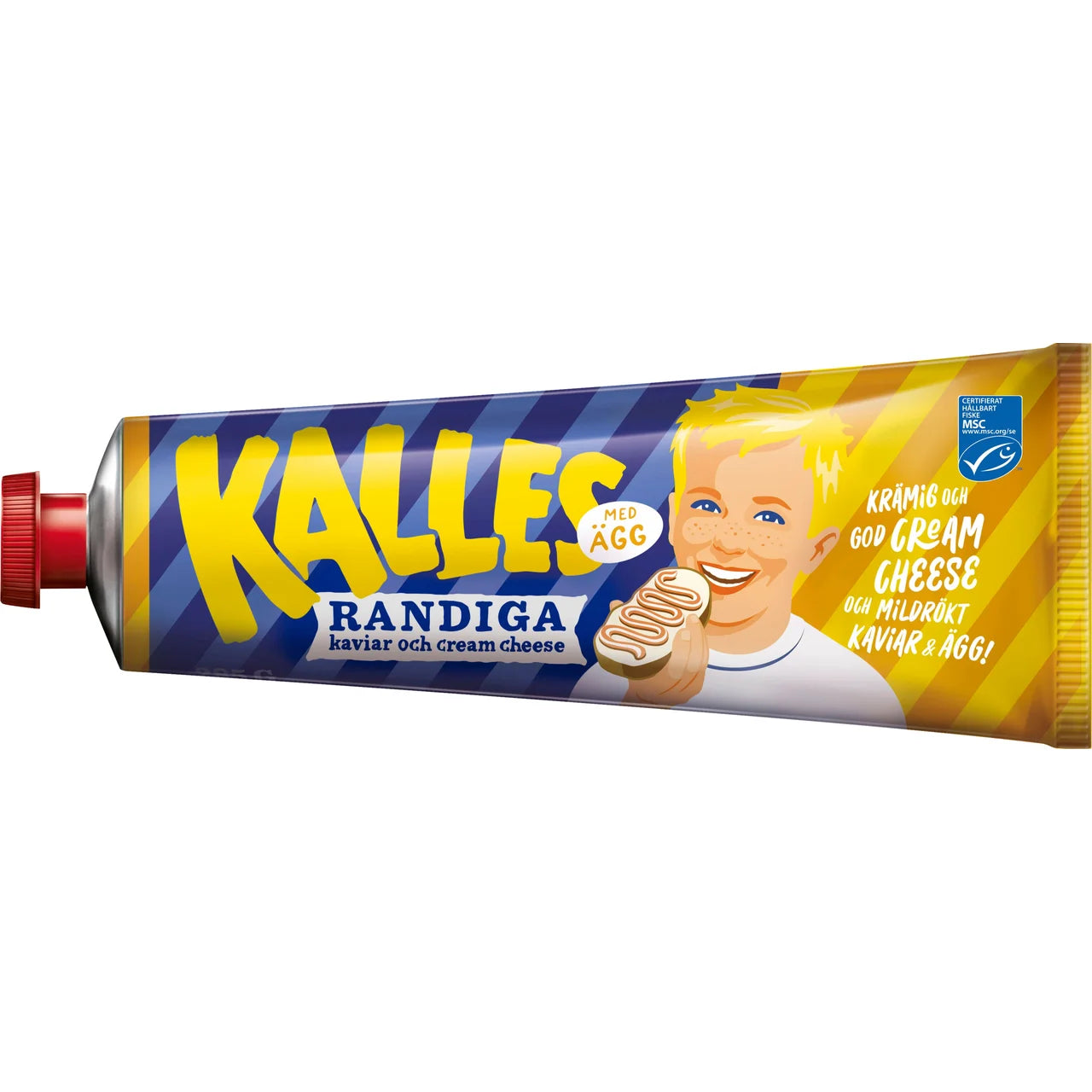 Kalles Kaviar Ägg Randig – Swedish Creamed Cod Roe & Egg Striped Spread | 285g (10.05 oz)