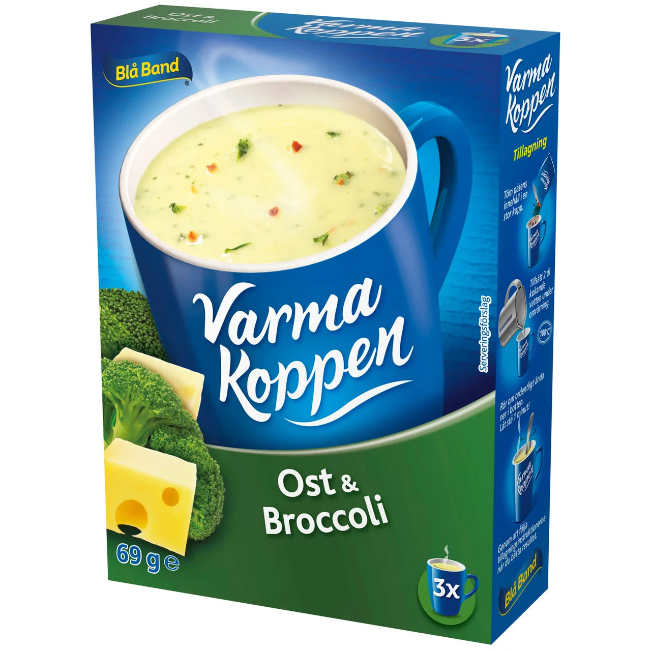 Blå Band Varma Koppen Ost & Broccolisoppa – Swedish Cheese & Broccoli Soup Mix | 3 servings (6 dl)