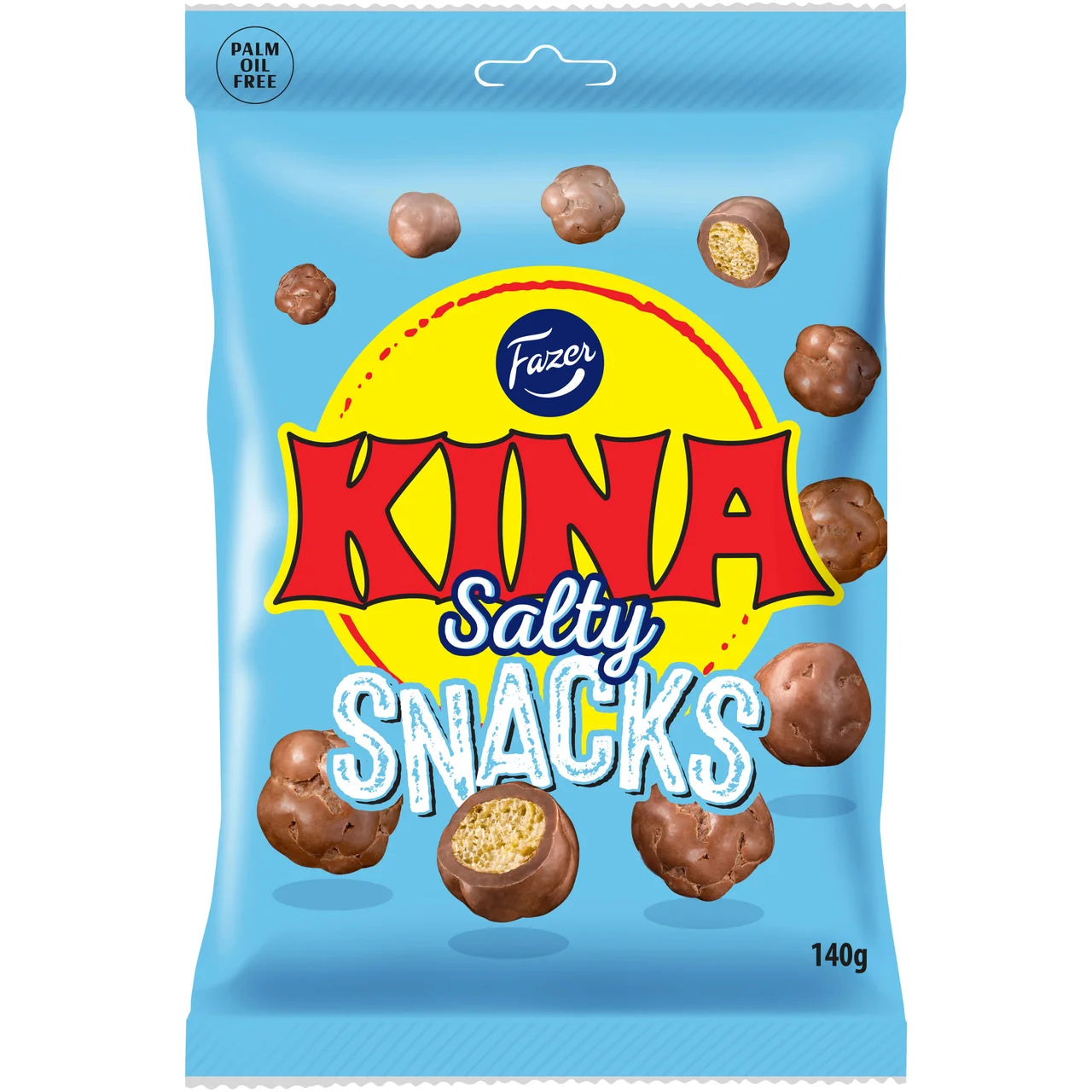 Fazer Kina Blue Salty – Finnish Milk Chocolate Snacks with Salty Licorice Filling | 140 g (4.94 oz)