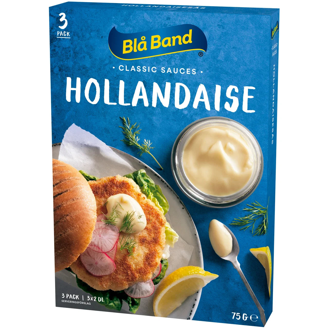 Blå Band Hollandaise Sauce – Silky Buttery Sauce Mix | 3-pack 600 ml (20.3 fl oz)