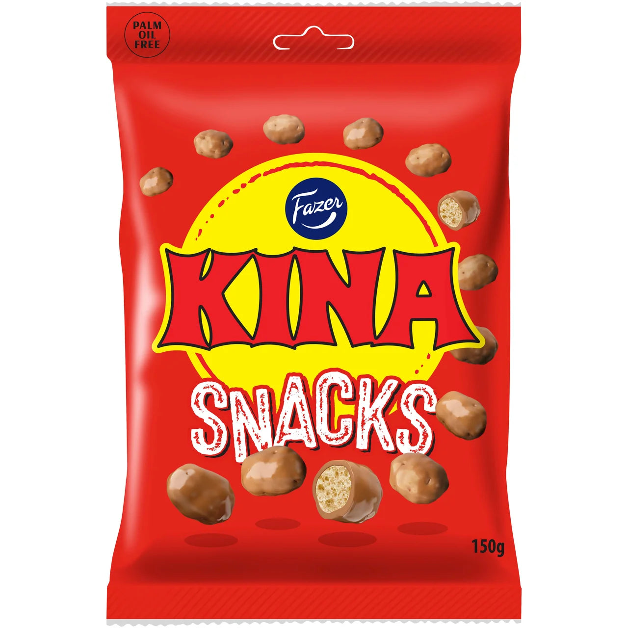 Fazer Kina Red – Finnish Milk Chocolate Snacks with Soft Toffee Filling | 150 g (5.29 oz)
