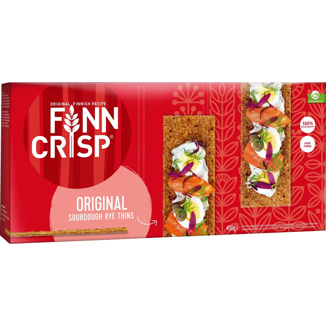 Finn Crisp Original – Classic Thin Nordic Rye Crispbread Family Pack | 400g (14.11 oz)