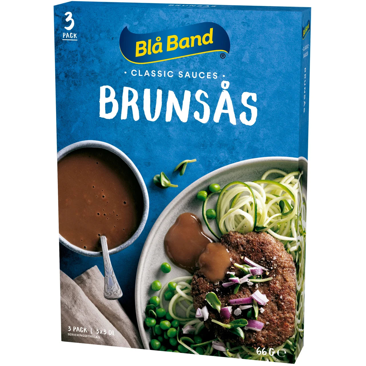 Blå Band Brown Sauce – Classic Swedish Brunsås Gravy Mix | 3-pack 600 ml (20.3 fl oz)