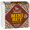 Leksands Mini Rut Brungräddat – Mini Dark-Baked Swedish Rye Crispbread Squares | 200g (7.05 oz)