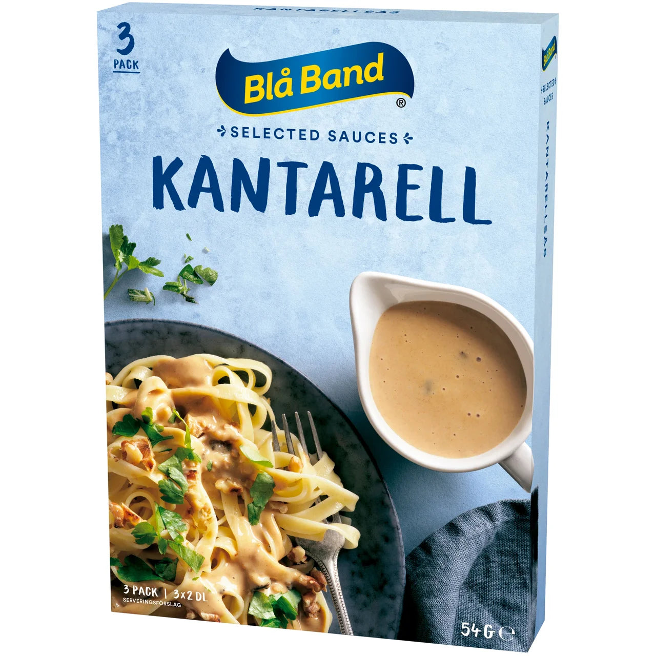 Blå Band Chanterelle Sauce – Swedish Wild Mushroom Sauce Mix | 3-pack 600 ml (20.3 fl oz)