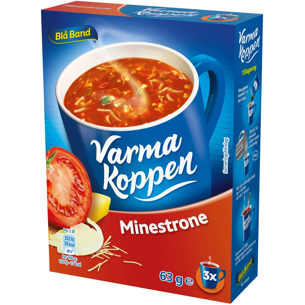 Blå Band Varma Koppen Minestronesoppa – Swedish-Style Minestrone Soup Mix | 3 servings (6 dl)