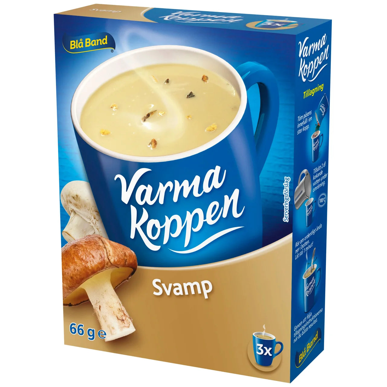 Blå Band Varma Koppen Svampsoppa – Swedish Mushroom Soup Mix | 3 servings (6 dl)