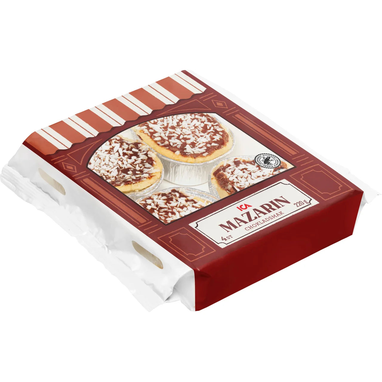 ICA Mazariner Chocolate – Swedish Almond Tarts with Chocolate & Coconut Topping | 220 g (7.76 oz)