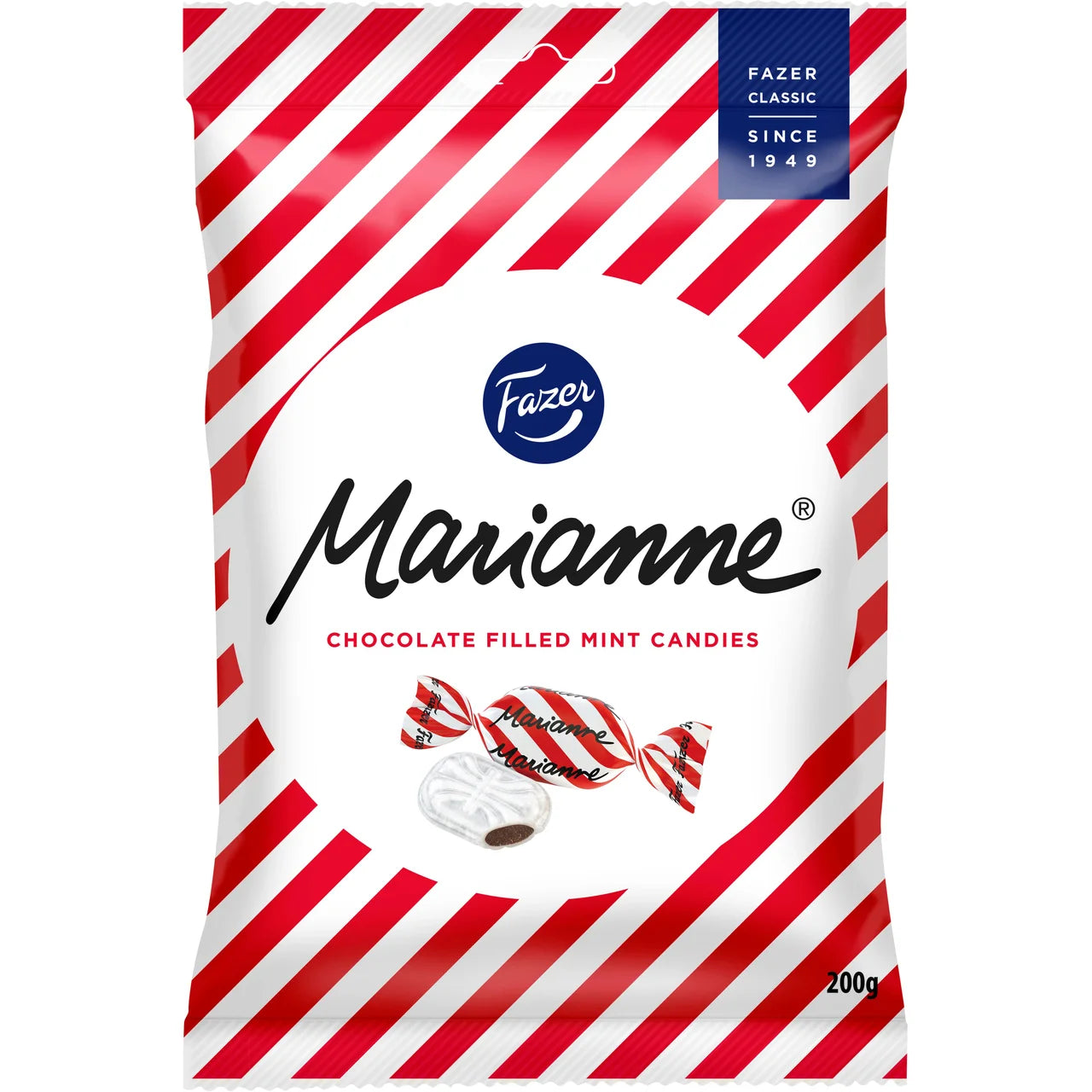Fazer Marianne – Finnish Peppermint Candies with Chocolate Filling | 200 g (7.05 oz)