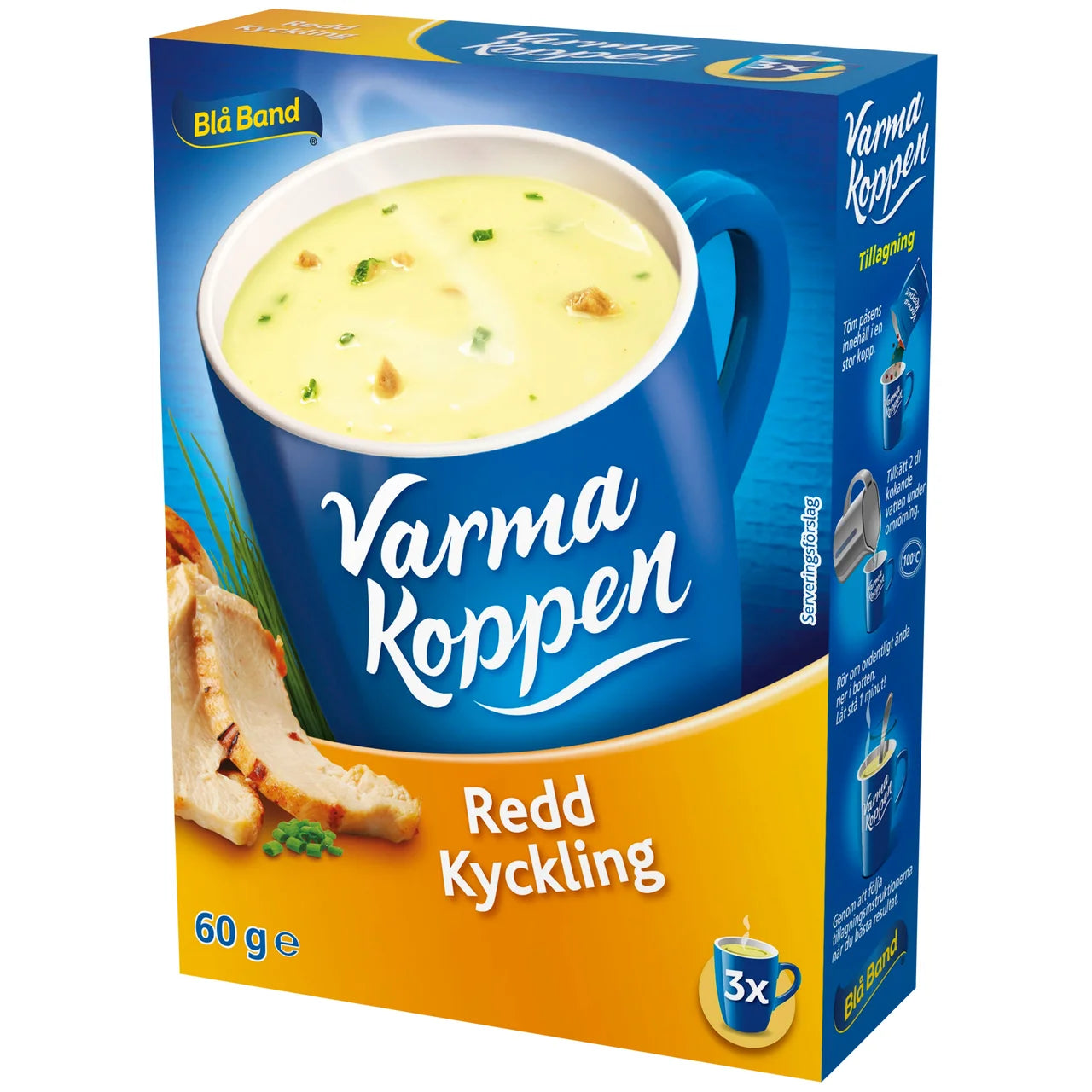 Blå Band Varma Koppen Redd Kycklingsoppa – Swedish Creamy Chicken Soup Mix | 3 servings (6 dl)