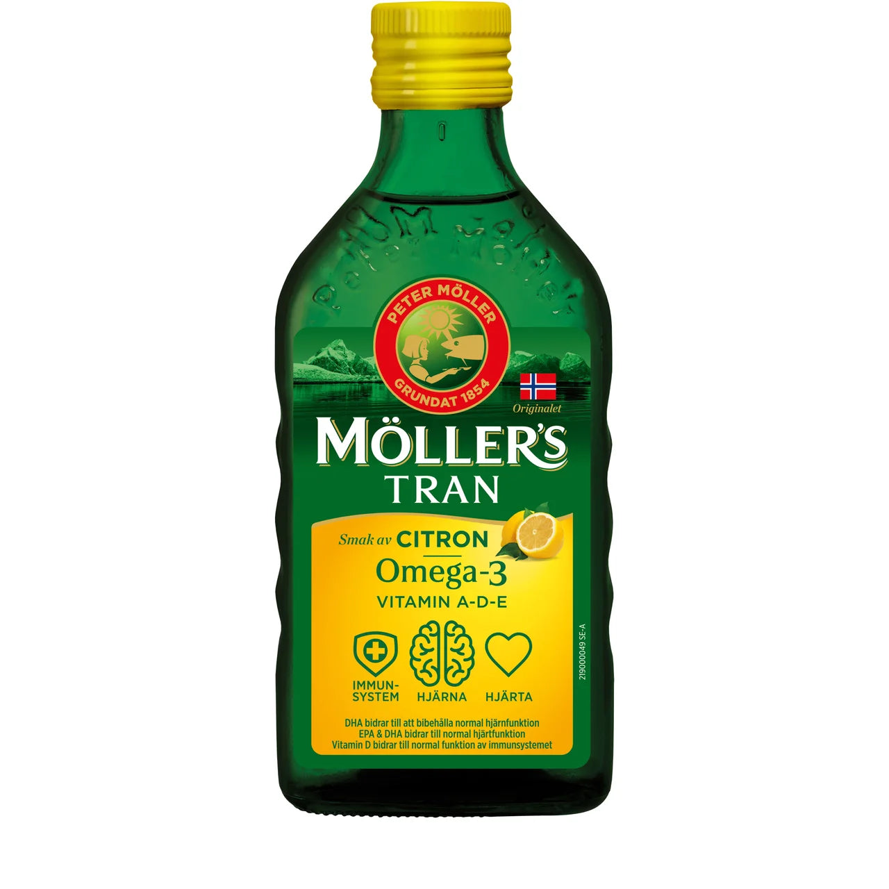 Möllers Cod Liver Oil Omega-3 Lemon – Norwegian Tradition Since 1854 | 250 ml (8.4 fl oz)