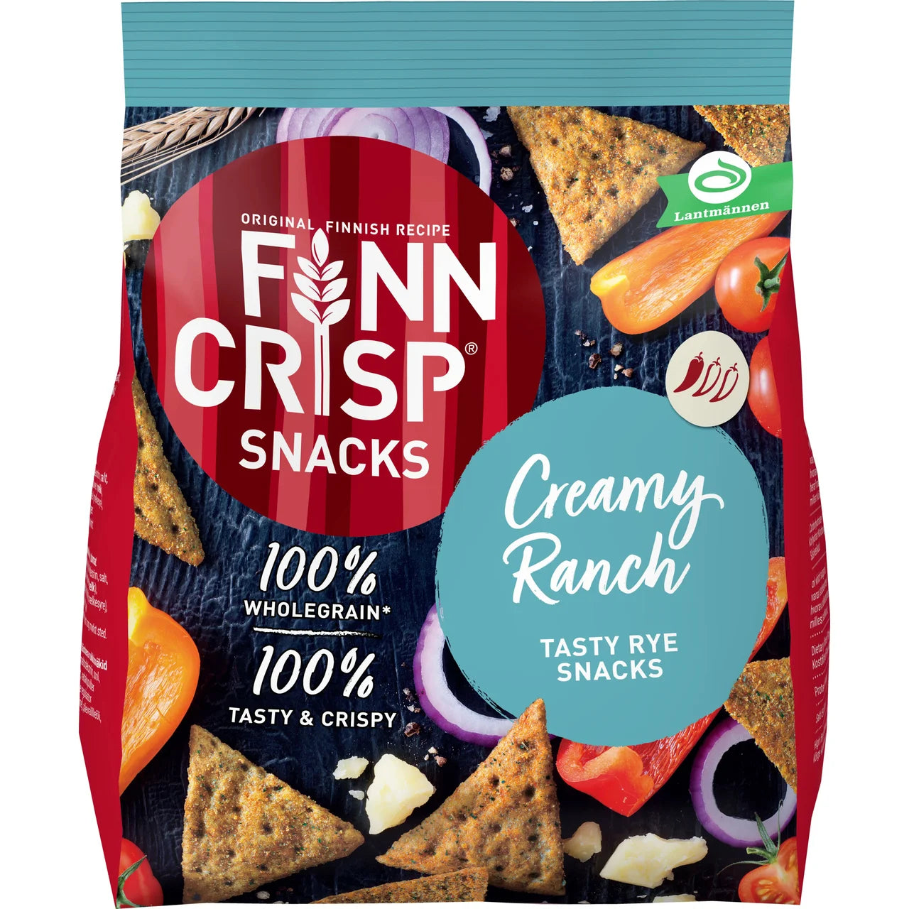 Finn Crisp Rågknäcke Creamy Ranch – Rye Crisps with Creamy Ranch Flavor | 150g (5.29 oz)