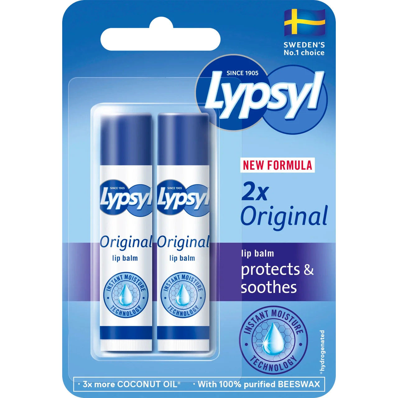 Lypsyl Original Lip Balm – Classic Swedish Lip Care 2-Pack | 2 × 4.2 g