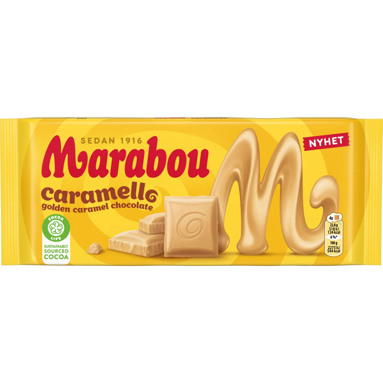 Marabou Caramello – Milk Chocolate with Soft Caramel Filling | 160g (5.64 oz)