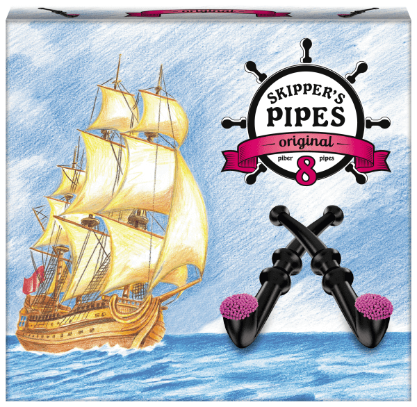 Malaco Skippers Pipes Licorice – Swedish Soft Licorice Pipes 8-Pack | 136 g (4.80 oz)